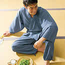 高島ちぢみ 涼み作務衣